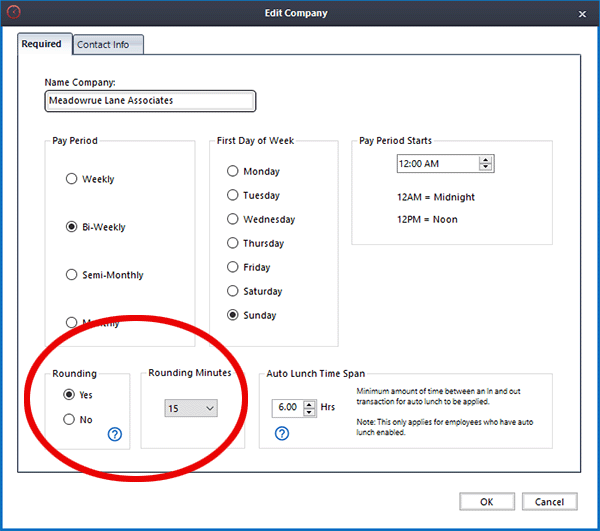 You choose whether to round your employees'transactions when setting up a Company.