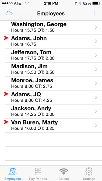 iPhone app home screen.